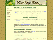 Tablet Screenshot of parkvillagetx.com